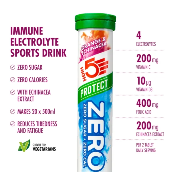 High5 Zero Protect Electrolyte Drink Tablets (Orange & Echinacea)