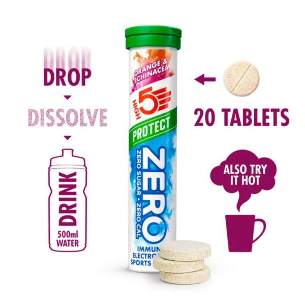 High5 Zero Protect Electrolyte Drink Tablets (Orange & Echinacea)