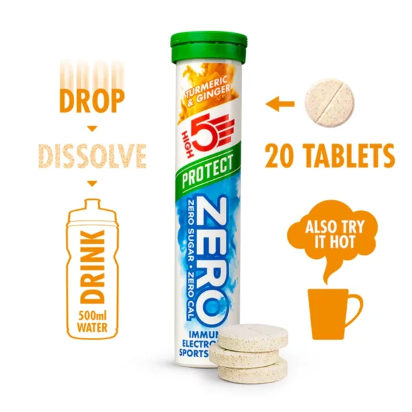 High5 Zero Protect Electrolyte Drink Tablets (Turmeric & Ginger)
