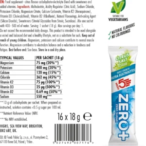 High5 Zero+ Triple Strength Ultra Electrolytes Drink Mix Sachet 17.5g (Citrus Salt)