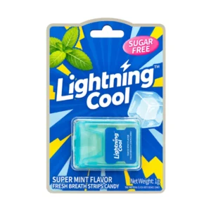 Lightning Cool Fresh Breath Strips Candy Super Mint Flavor (20-Pack)