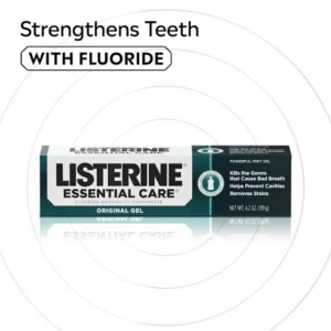 Listerine Essential Care Fluoride Anticavity Toothpaste Original Gel 119g