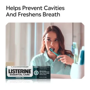 Listerine Essential Care Fluoride Anticavity Toothpaste Original Gel 119g