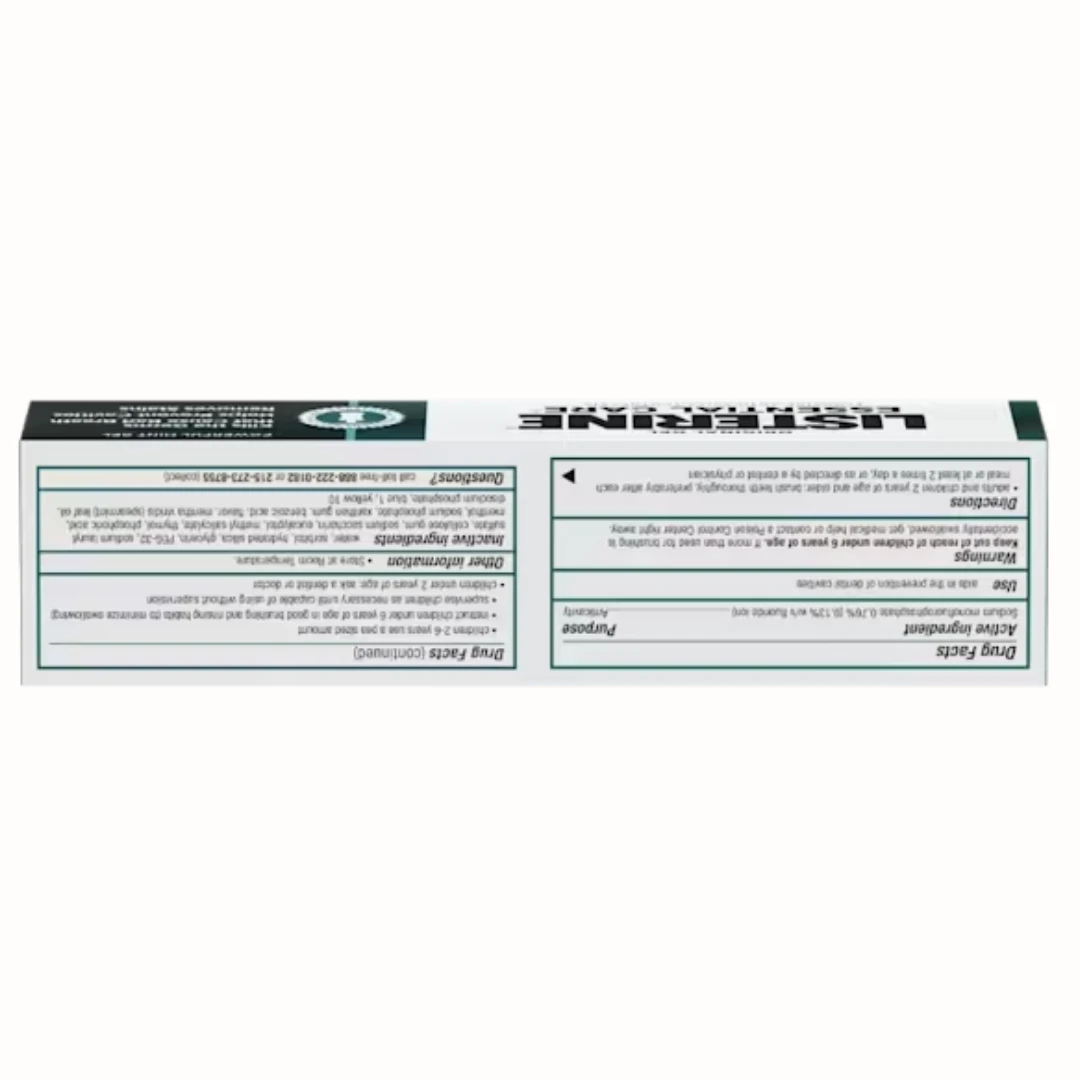 Listerine Essential Care Fluoride Anticavity Toothpaste Original Gel 119g
