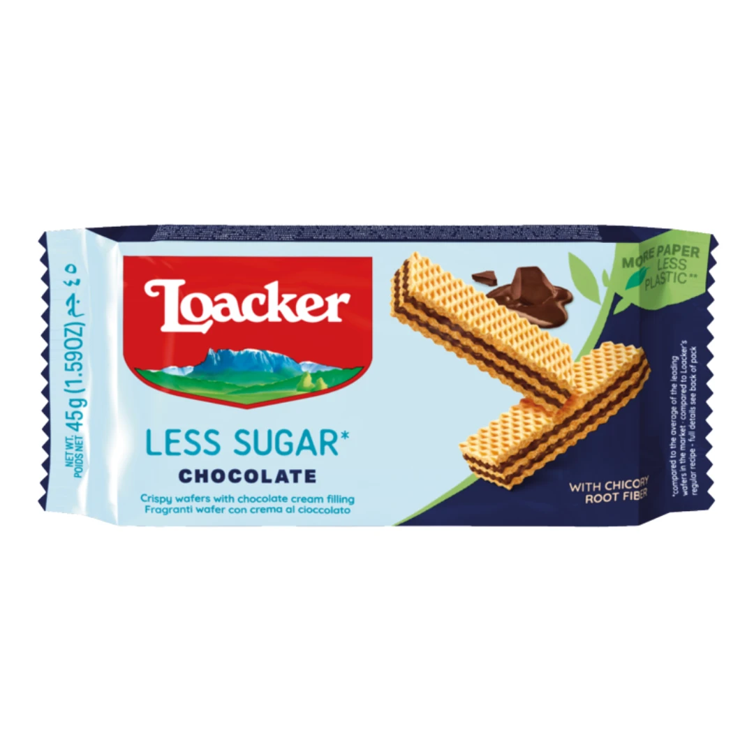 Loacker Less Sugar Chocolate 45gm