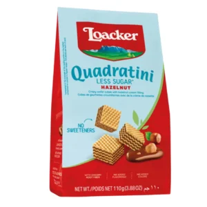 Loacker Less Sugar Quadratini Hazelnut 110gm