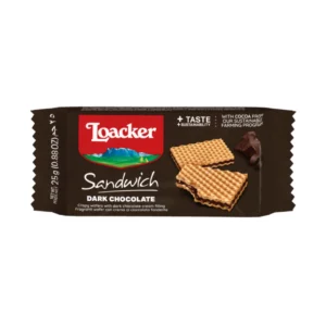 Loacker Sandwich Dark Chocolate Crispy Wafers 25g