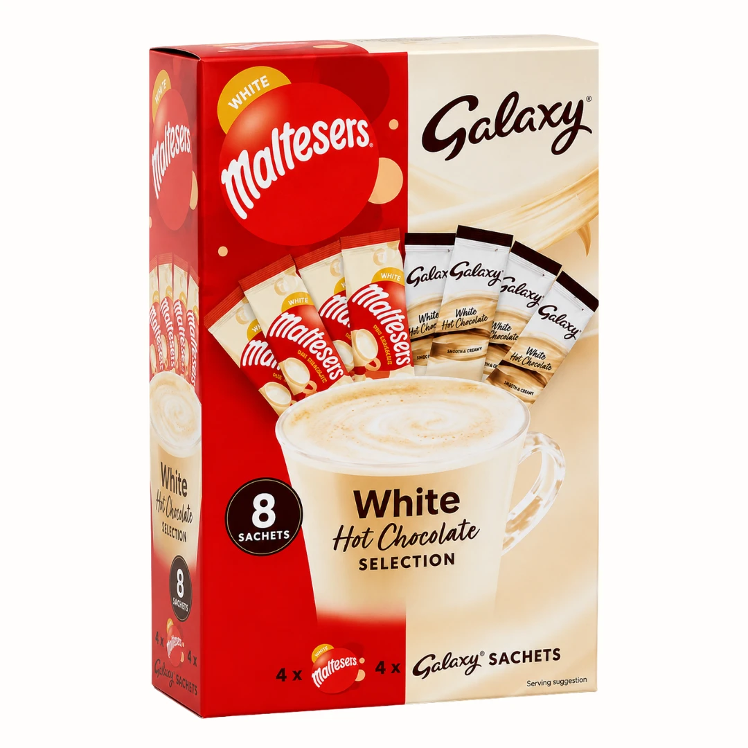 Maltesers & Galaxy White Hot Chocolate Selection Sachets