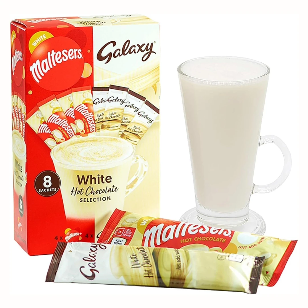 Maltesers & Galaxy White Hot Chocolate Selection Sachets
