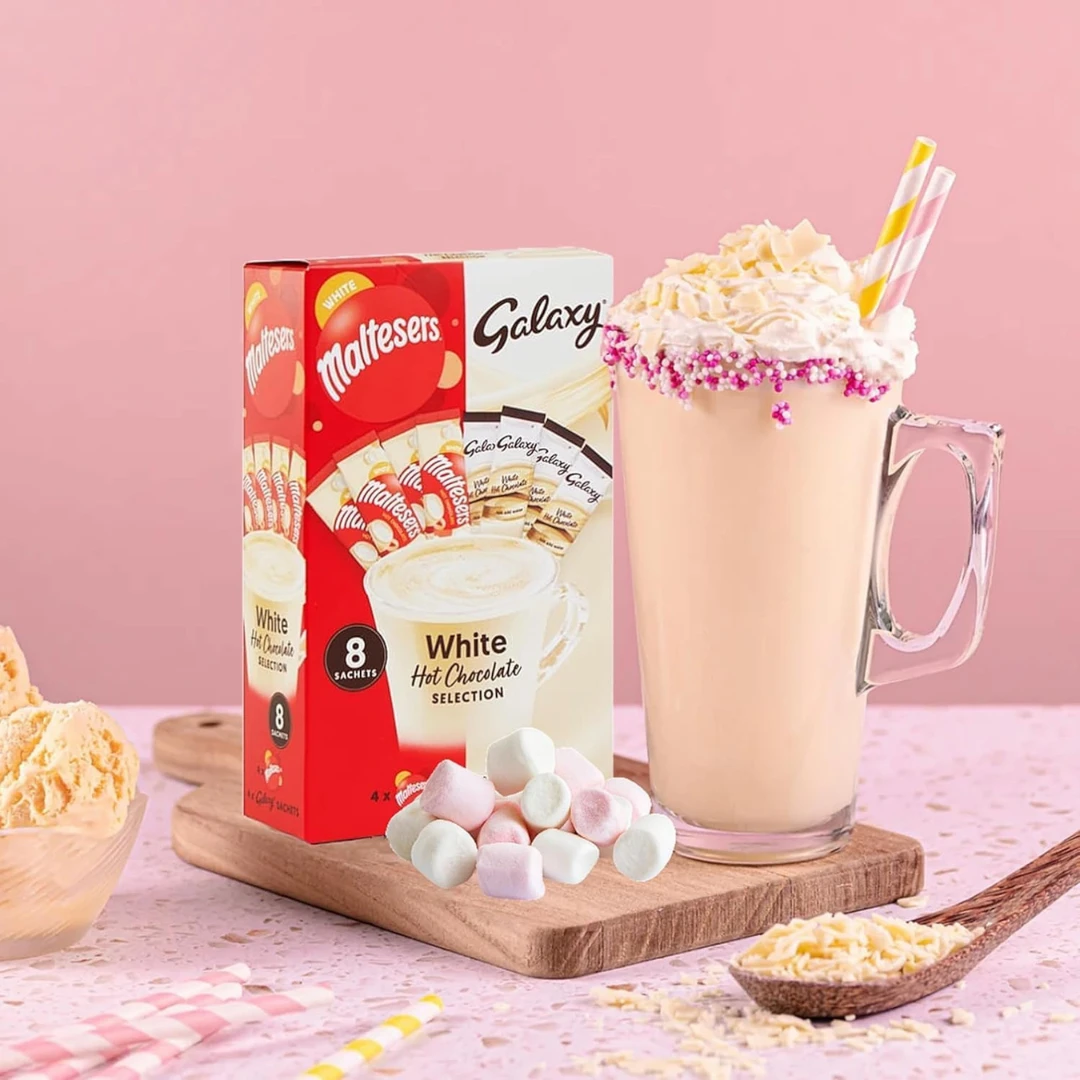 Maltesers & Galaxy White Hot Chocolate Selection Sachets - Image 3