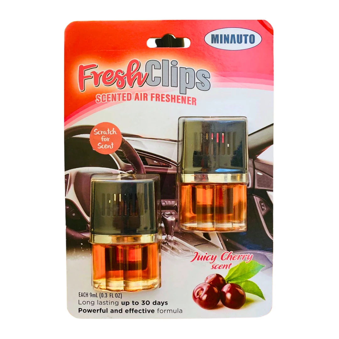 Minauto Fresh Clips Juicy Cherry Scented Car Air Freshener (Pack of 2)
