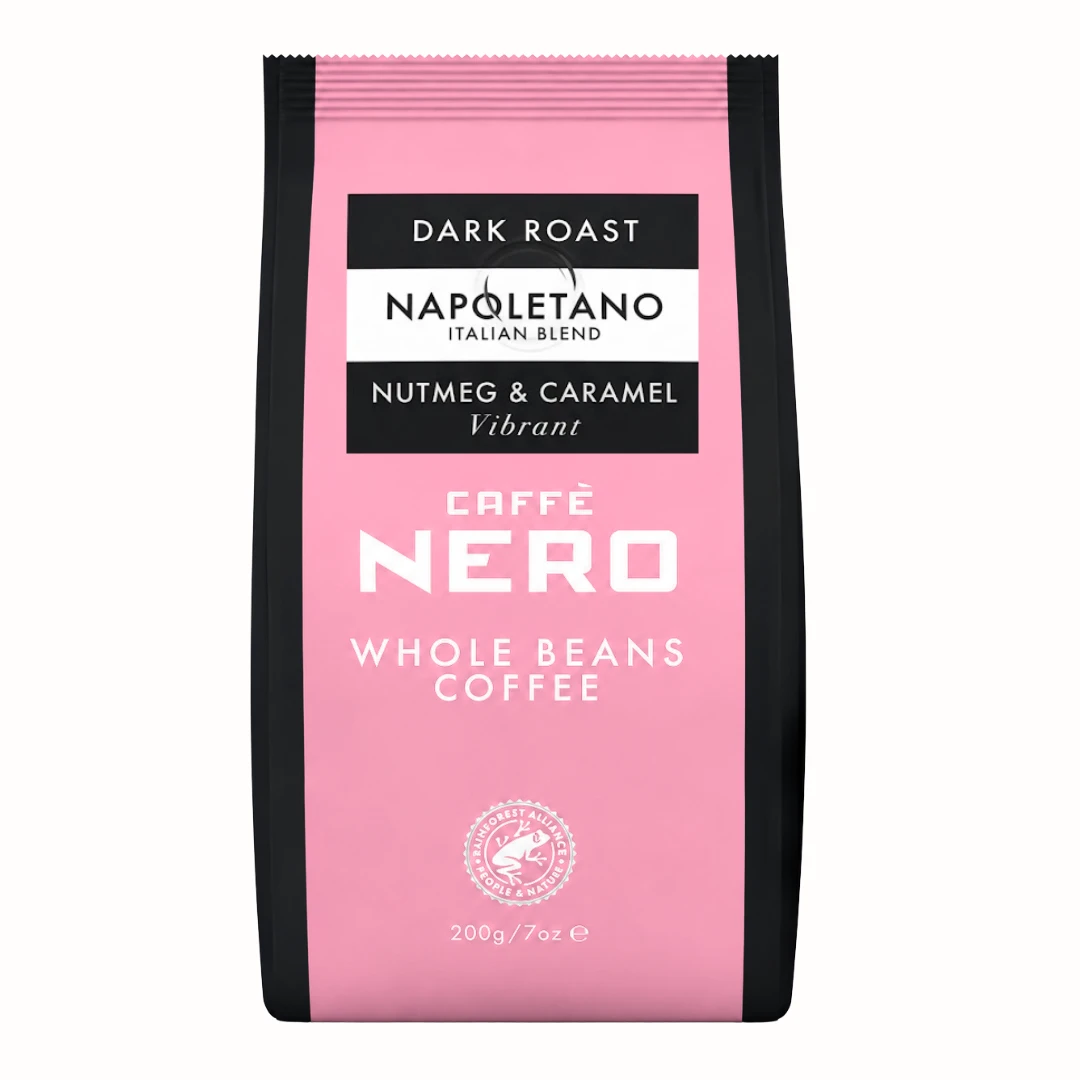 Napoletano Caffe Nero Dark Roast Coffee Beans 200g