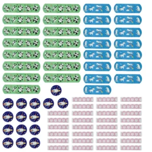 Neon Assorted Washproof Kids Plasters (75 Strips)