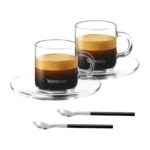Nespresso Vertuo Double Espresso Coffee Glass Set x 2 (180ml)