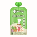 Apple, Spinach & Sweet Potato Purée Peachy Baby Food Pouch 100g