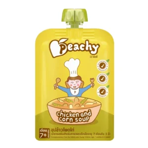 Peachy Chicken & Corn Soup Baby Food Pouch 100g
