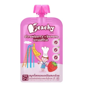 Peachy Strawberry & Banana Smoothie Baby Food Pouch 100g
