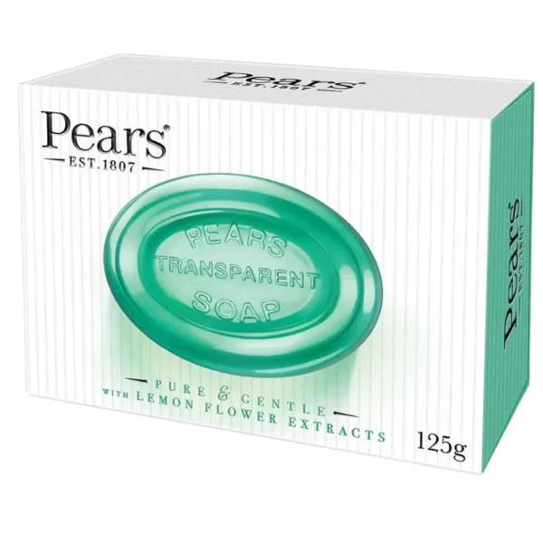 Pears Transparent Soap Pure and Gentle with Lemon Flower Extracts 125g(Imported)