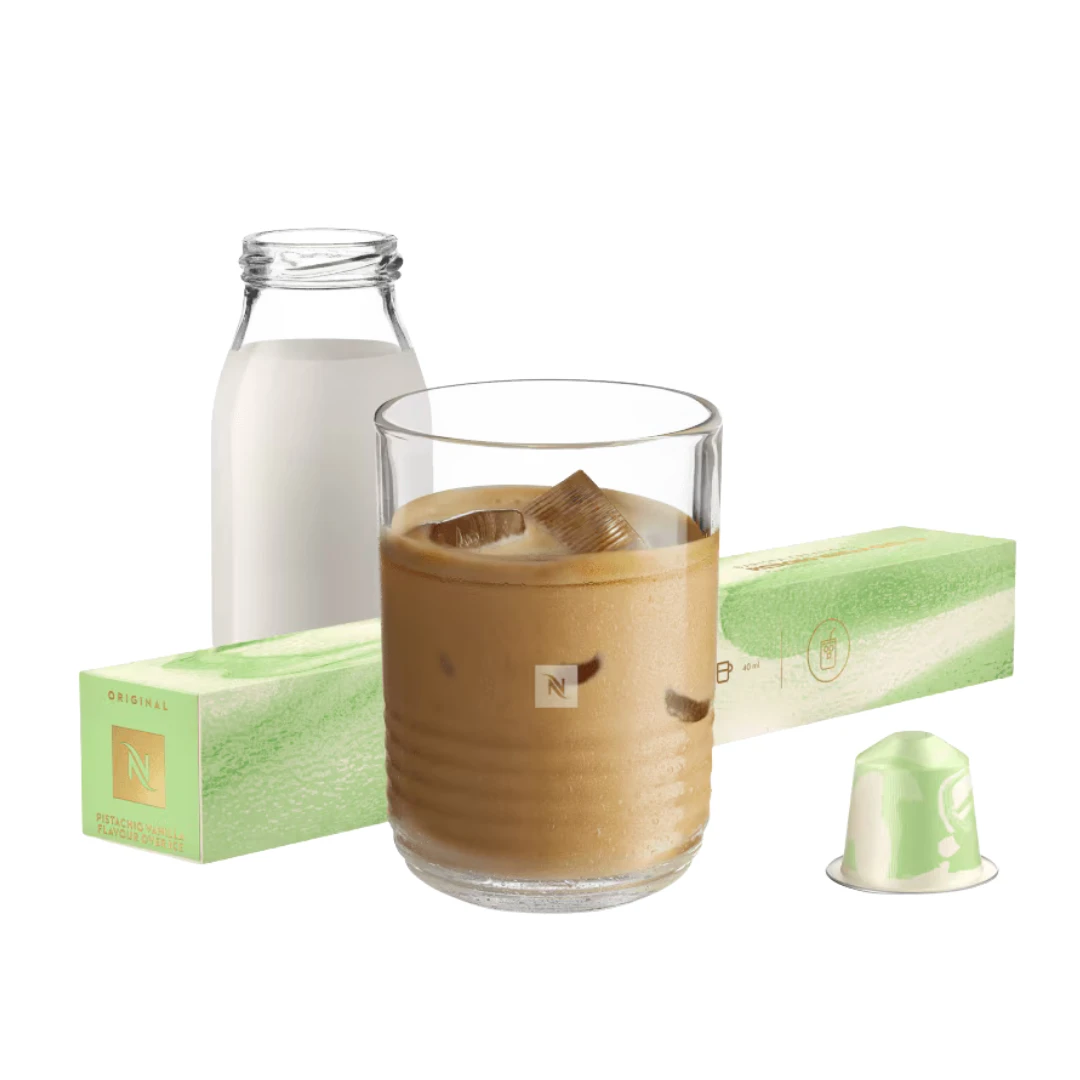 Pistachio Vanilla Flavour Over Ice Nespresso Original Coffee Capsules
