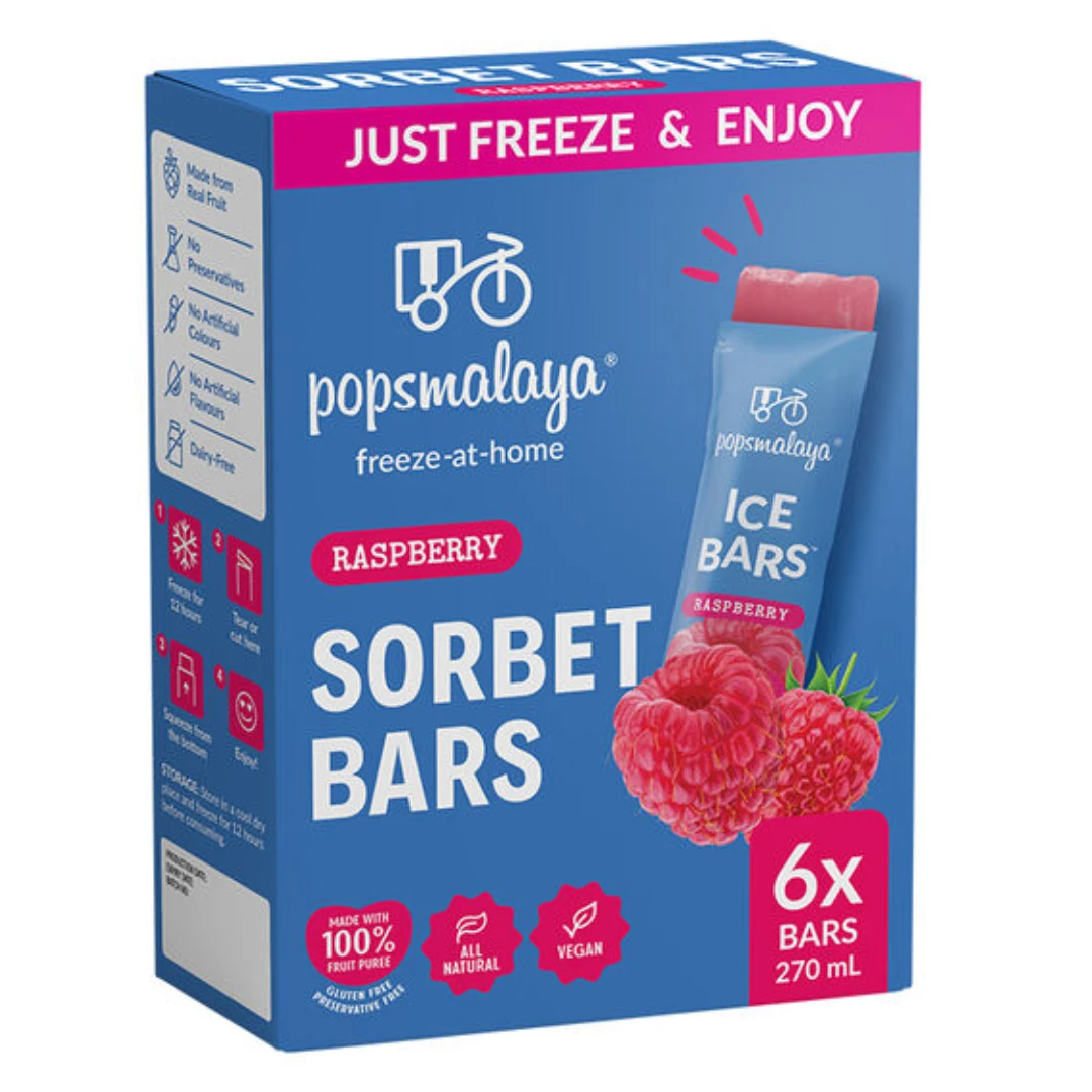 Popsmalaya Ice Bars Raspberry