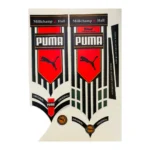 Puma Millichamp & Hall Style 3D Embossed Cricket Bat Sticker (Red Black)
