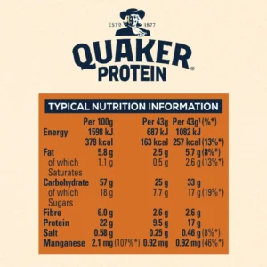 Quaker High Protein Peanut Butter Instant Porridge Sachets