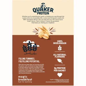 Quaker Oat Protein Chocolate Brownie Instant Porridge Sachets