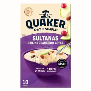 Quaker Oat So Simple Sultanas, Raisins, Cranberry & Apple Instant Porridge Sachets