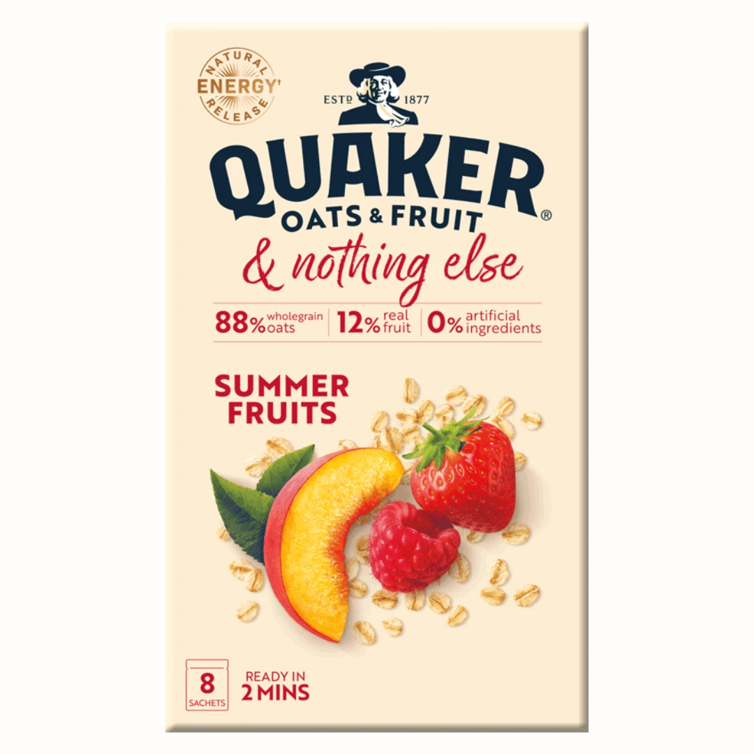 Quaker Oat Summer Fruits & Nothing Else Instant Porridge Sachets