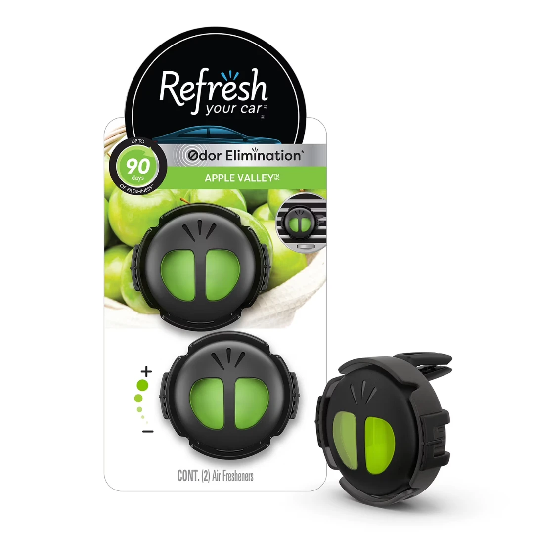 Refresh Your Car Mini Diffuser Vent Clip Car Air Freshener Apple Valley Scent