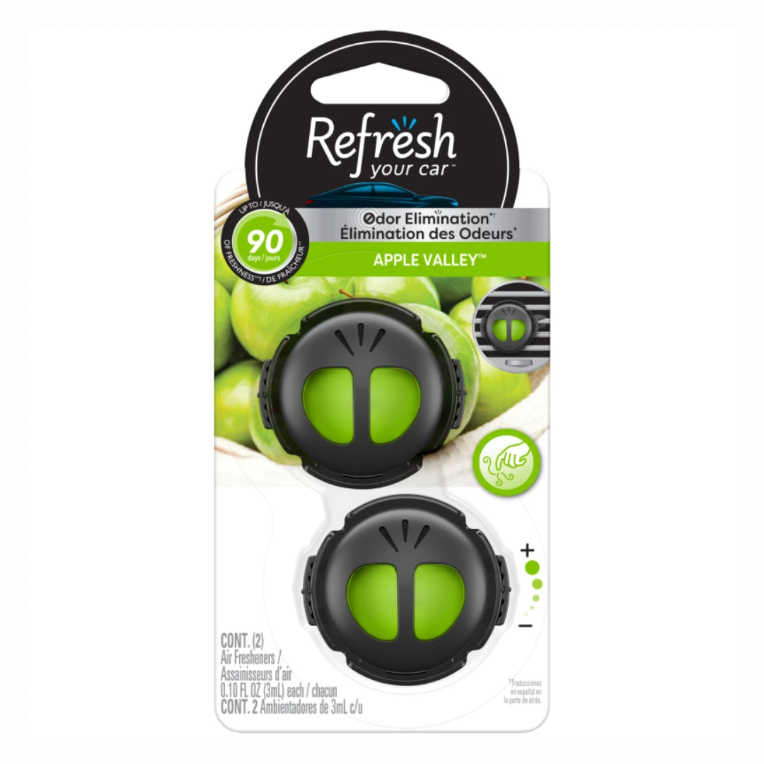 Refresh Your Car Mini Diffuser Vent Clip Car Air Freshener Apple Valley Scent