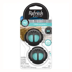 Refresh Your Car Mini Diffuser Vent Clip Car Air Freshener Crisp Laundry Scent