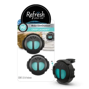 Refresh Your Car Mini Diffuser Vent Clip Car Air Freshener Crisp Laundry Scent