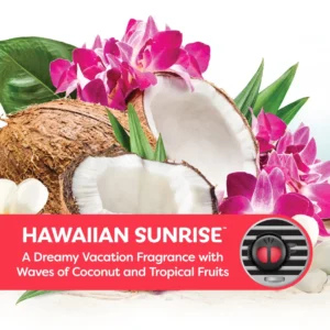 Refresh Your Car Mini Diffuser Vent Clip Car Air Freshener Hawaiian Sunrise Scent