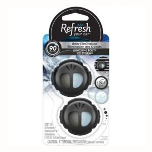 Refresh Your Car Mini Diffuser Vent Clip Car Air Freshener Lightning Bolt Ice Storm Scent