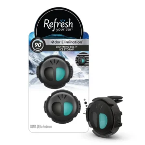 Refresh Your Car Mini Diffuser Vent Clip Car Air Freshener Lightning Bolt Ice Storm Scent