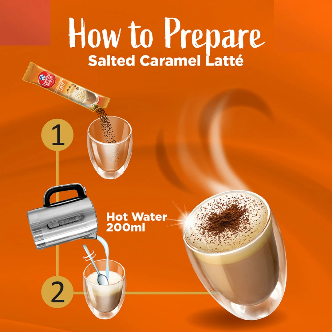 Salted Caramel Latte Frenché Roast Indulgence Instant Coffee Sachets