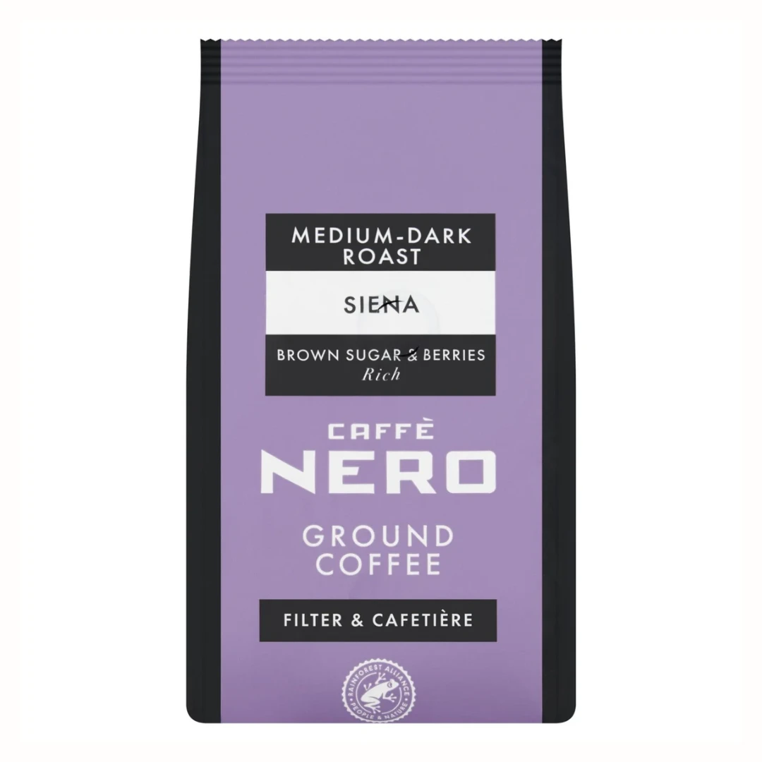 Siena Caffe Nero Medium-Dark Roast Ground Coffee 200g
