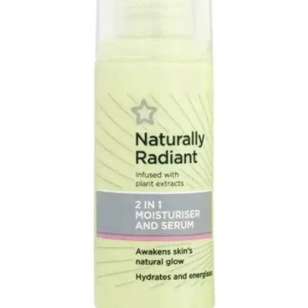 Superdrug Naturally Radiant 2 in 1 Moisturizer & Serum 50ml