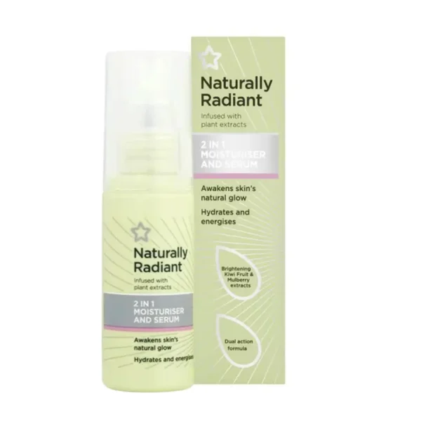 Superdrug Naturally Radiant 2 in 1 Moisturizer & Serum 50ml