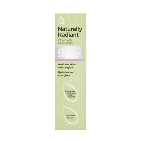 Superdrug Naturally Radiant 2 in 1 Moisturizer & Serum 50ml