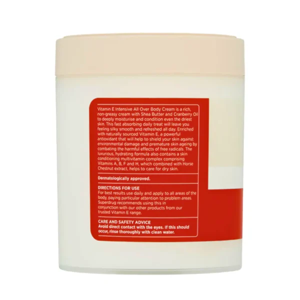 Superdrug Vitamin E Intensive All Over Body Cream 475ml - Image 3