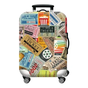 Ticket Collage Luggage Protective Cover (Size M)