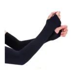 UPF 50+ Ice Silk UV Protection Cooling Arm Sleeves (Black)