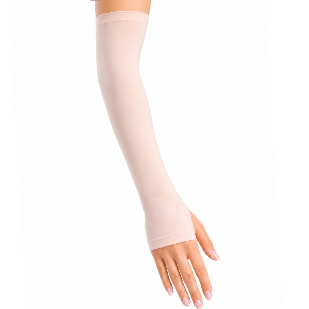 UPF 50+ Ice Silk UV Protection Cooling Arm Sleeves (Pink)