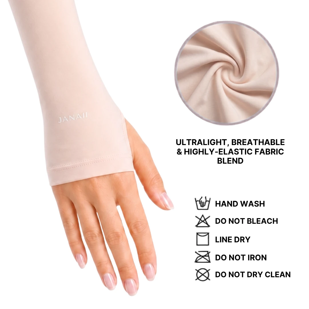 UPF 50+ Ice Silk UV Protection Cooling Arm Sleeves (Pink) - Image 5