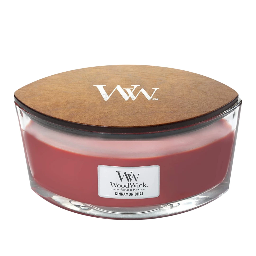 Wood Wick Ellipse Jar Cinnamon Chai Candle (453.6g)