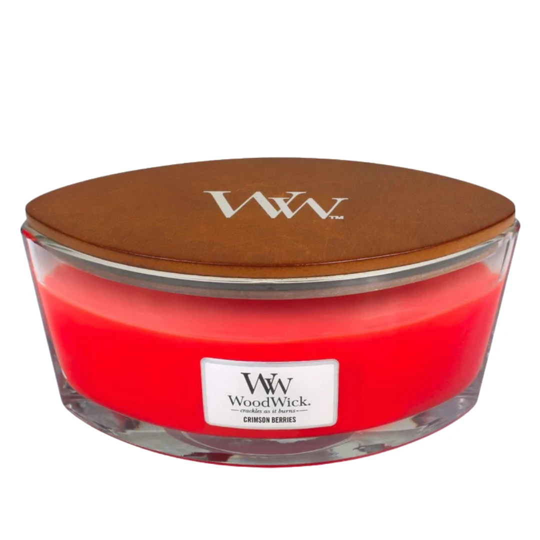 Wood Wick Ellipse Jar Crimson Berries Candle (453.6g)