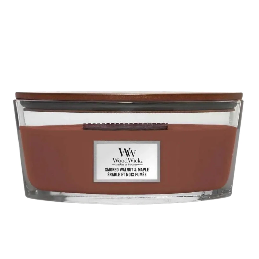 Wood Wick Ellipse Jar Smoked Walnut & Maple Candle 453.6g