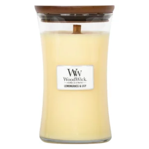 Wood Wick Large Jar Lemongrass & Lily Candle (610g)